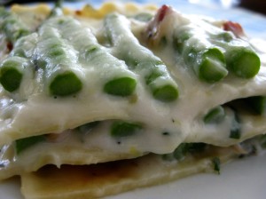 Asparagus Lasagna Slice