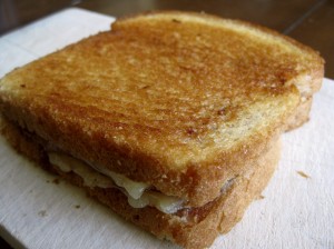 Sweet and Spicy Turkey Grilled Cheese Sandwich open